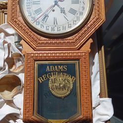 Adams Regulator Habd Carved Oakb31 Day Clock