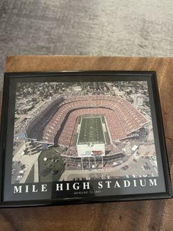 Mile High Stadium In Frame Wall Decor, I Have Bigger Sizes Too 