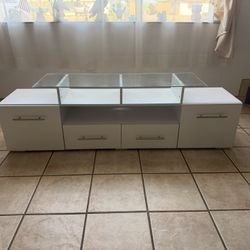 Glass Top TV Stand