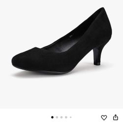 Black Suede Pumps Women Size 11