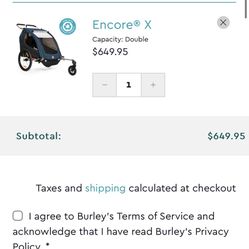 Unopened - Burley Encore X: Child Bike Trailer & Stroller 