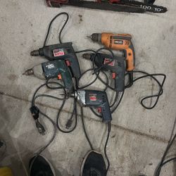 4 Electric Drills 