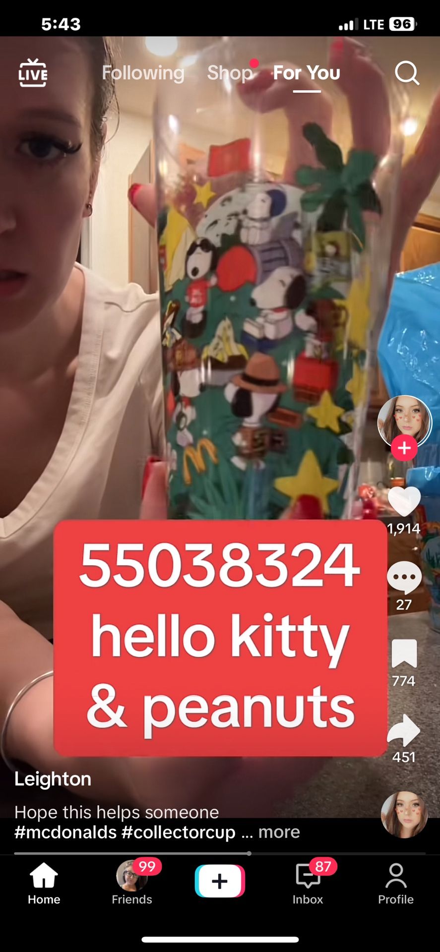 New In Package -hello Kitty Cup