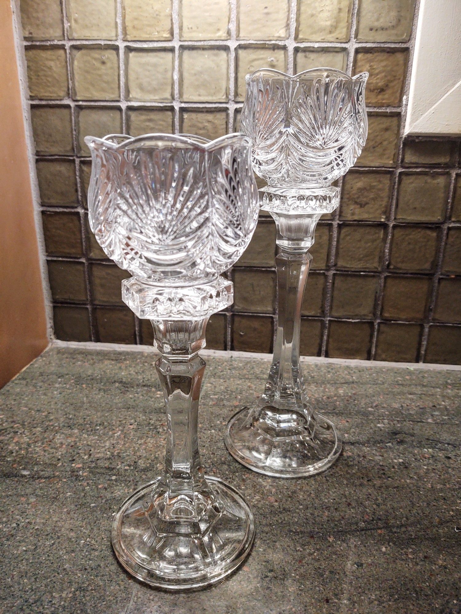 Vintage Shannon Crystal Candle Holders