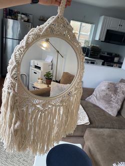 Macrame Hanging Mirror