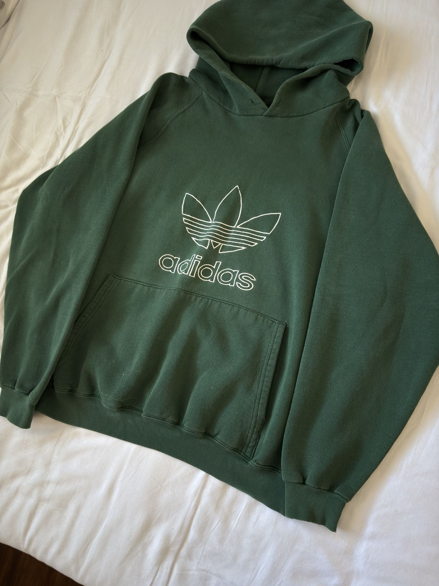 Vintage Adidas Forest Green Hoodie 