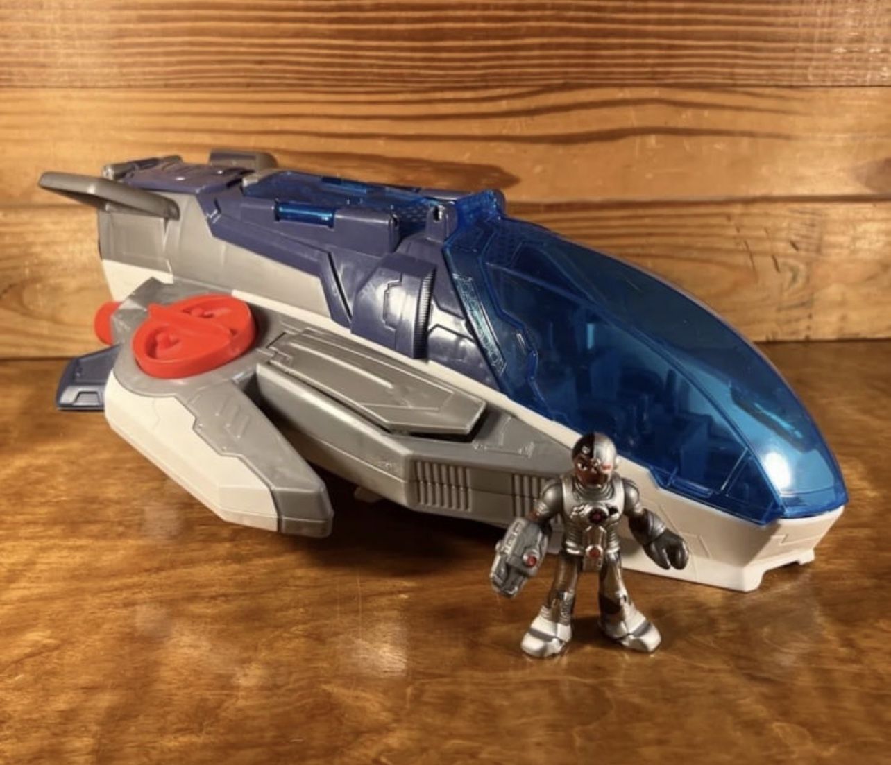 Imaginext Lot -Justice League Javelin Jet and Cyborg