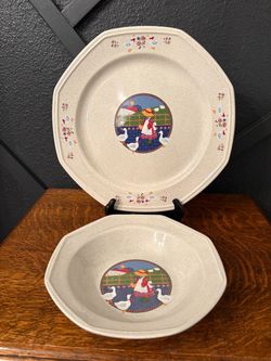 Cute vintage platter and bowl