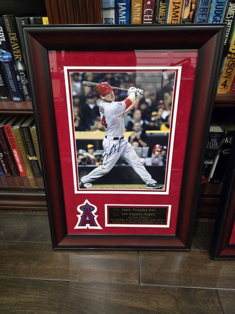 Framed Mike Trumbo Signed Picture