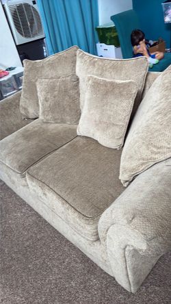 Small tan couch