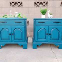 Beautiful Teal Nightstands