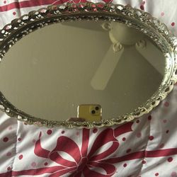 Vintage Mirror In Silver 