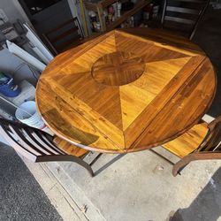 Lazy Susan High Top Table And Chairs