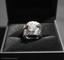 3pc wedding bands set