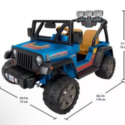 Power Wheels Retro Jeep Wrangler Ride-On