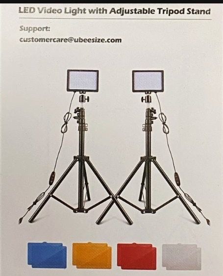 LED Video Light Kit, 2 Pcs Dimmable Continuous Portable Photography