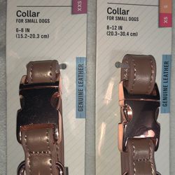 New Pet Collars. XXS Or XS/Sm Leather