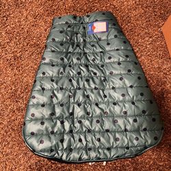 XL green puffer dog jacket