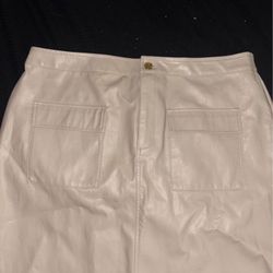 Tan Leather Skirt 