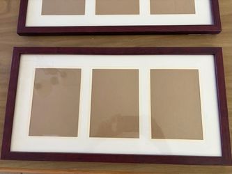 Set of 3 Mahogany Wood 3 Opening Picture Frames