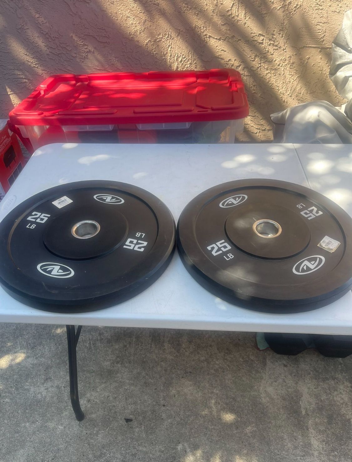 Athletic Works 25lb Black Olympic Bumper Rubber Plate,
