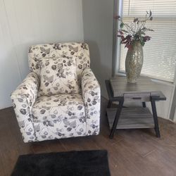 Swivel Rocking Chair With Side Table