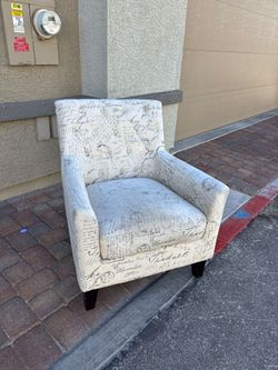 French Script Upholstered Accent Chair - FREE DELIVERY 🚚