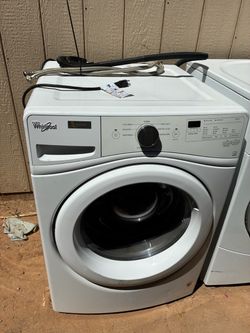Whirlpool Front Load Washing and GE Dryer Set