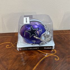 Autographed Amari Cooper Dallas Cowboys Mini Helmet w/ COA