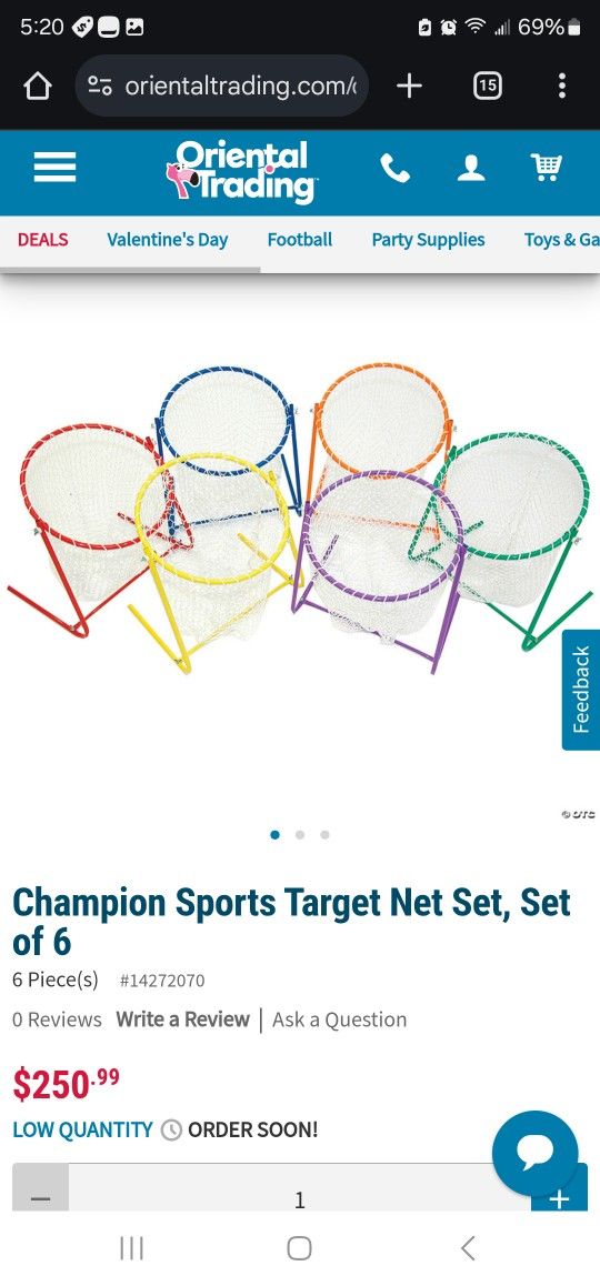 Champion Sports Target Net Set Of 6