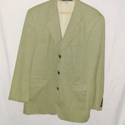 Hugo Boss 3 Botton Green Blazer Suite Jacket Size 42R 
