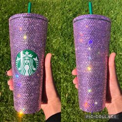 New Starbucks Pink Full Rhinestoned Cup