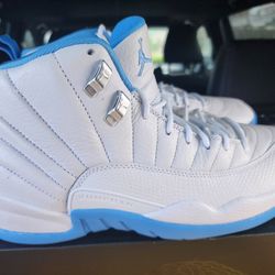 Air Jordan 12 (White/University Blue) Melo - Size 8.5