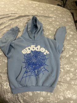 Sp5der Web Hoodie Light Blue