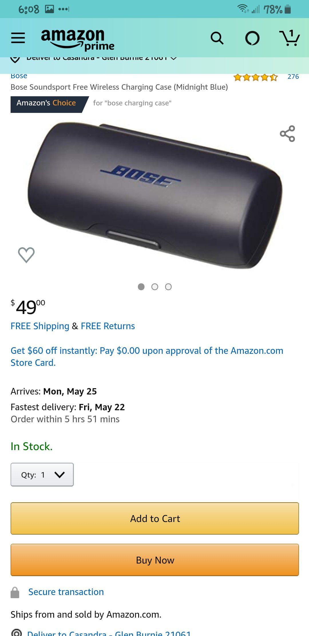 Bose headphone charging case