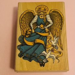 Pretty Angel Wooden Stamp