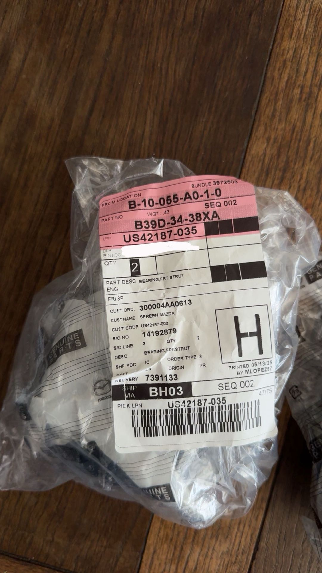 Mazda 3 Mazdaspeed3 Front Strut Mount Bearings