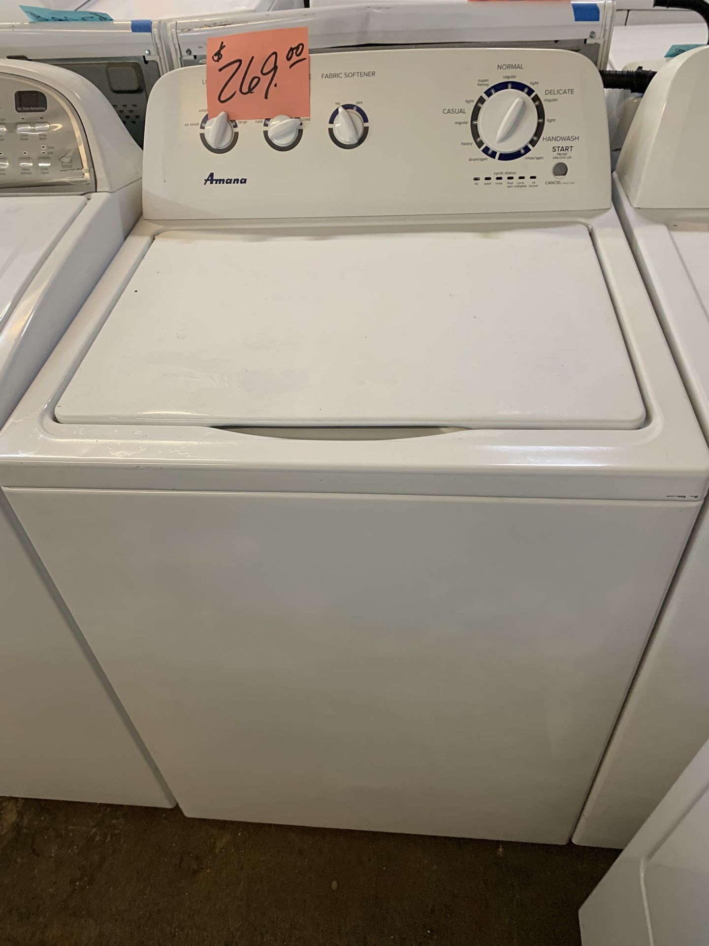 Amana Washer Super Size Excellent. Warranty . Delivery Available. 2522 Market St 33901