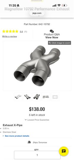 Magnaflow 3” stainless X pipe