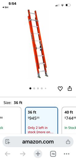 Louisville 75Th Anniversary 36 Foot Extension Ladder Fiberglass Brand New