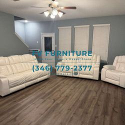 Sala De Piel Blanca! Instalacion Entrega El Mismo Dia! 3 Pagos Mensuales 