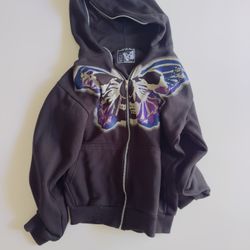 “Faith Vs. Fury” Black Butterfly Jacket