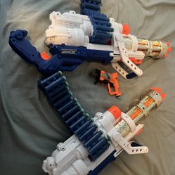 X Shot Machine Guns With Nerf Jolt