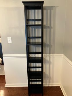 Tall Narrow Black Shelf