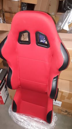 Racing seat RED N BLACK CLOTH