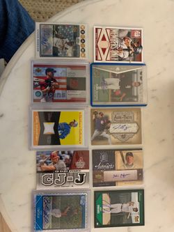 Baseball cards, autographs and jersey cards