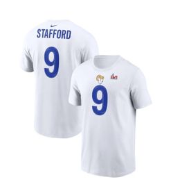 Matthew Stafford Los Angeles Rams Nike Super Bowl LVI Bound Name & Number T-Shirt - White