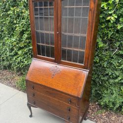 Vintage UK Imported Edwardian Style Bureau Bookcase/Secretary Desk