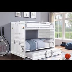 100% WOOD Bunk Beds With Storage Or Trundle 👍