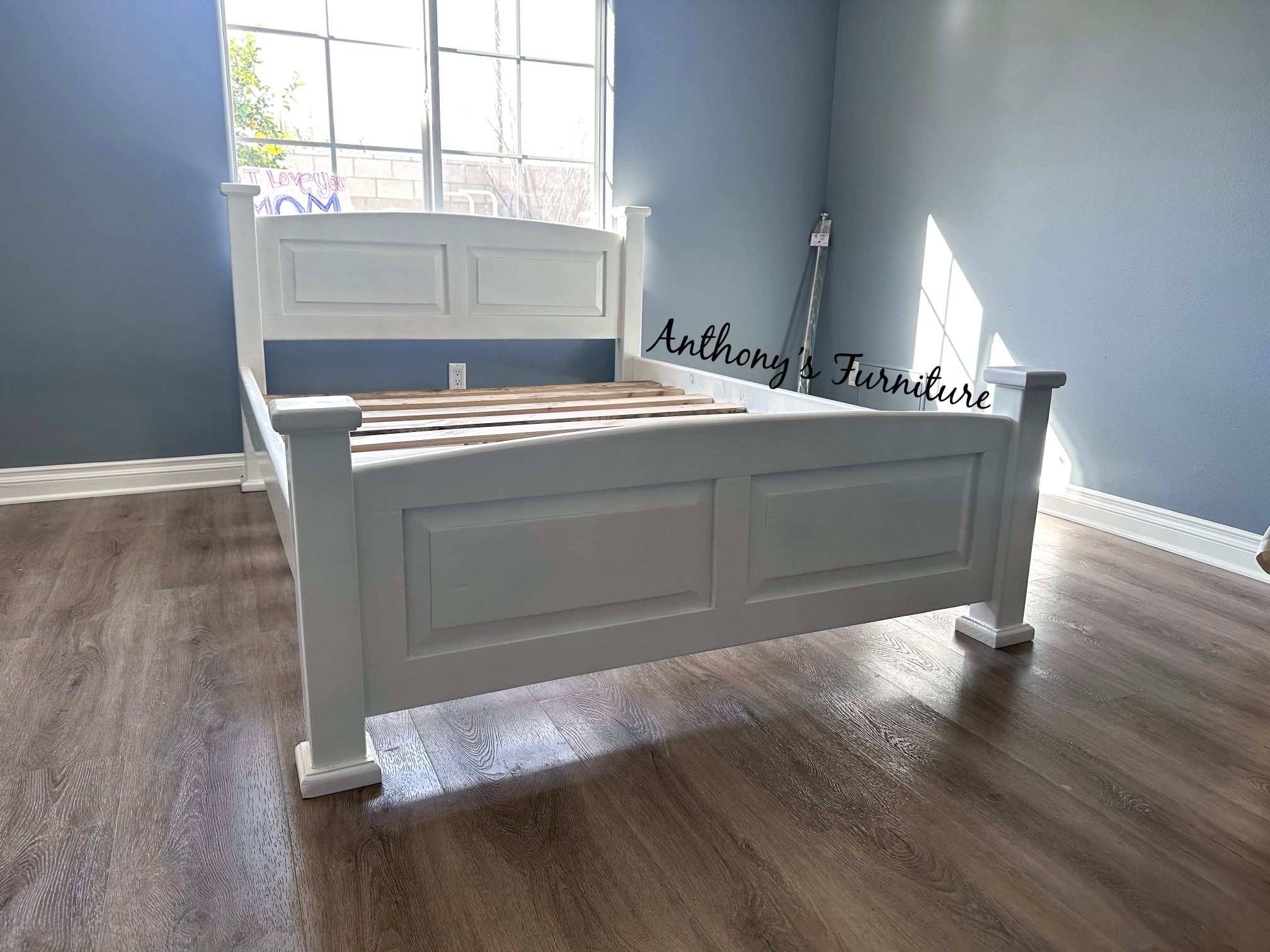 White Queen Bed Frame - No Mattress 